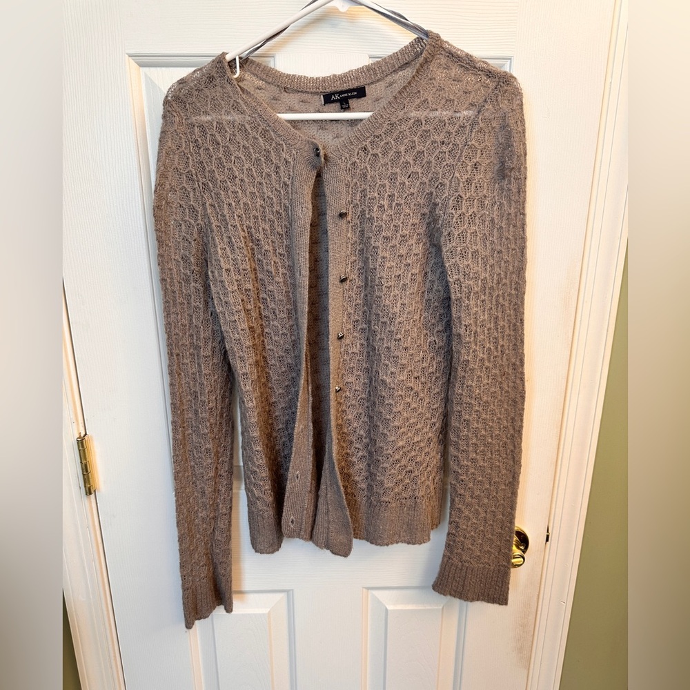 Anne Klein Grey Cardigan Sweater